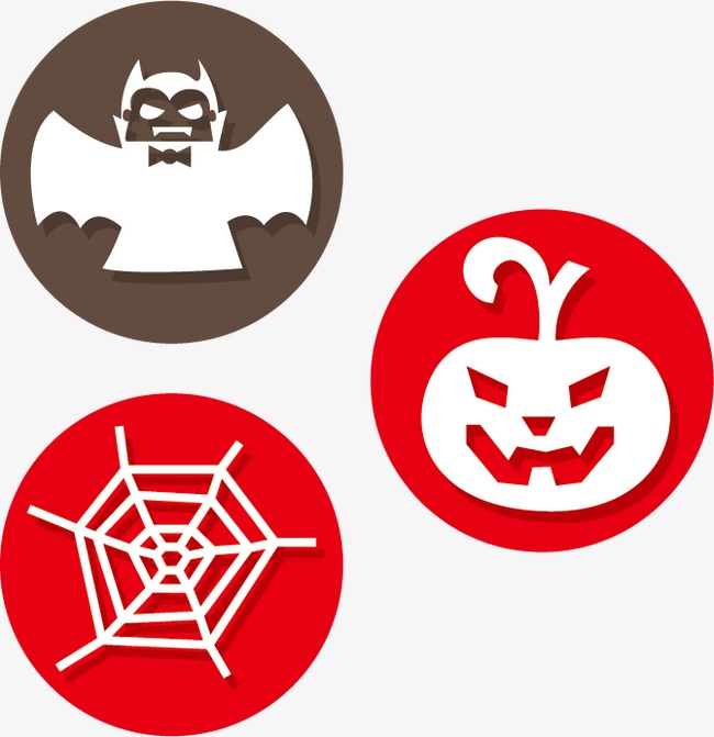 矢量万圣节标志一组
