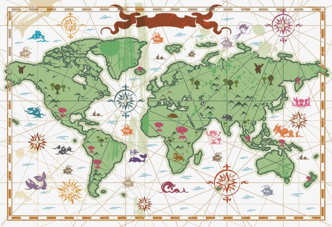 矢量藏宝图png素材-90设计