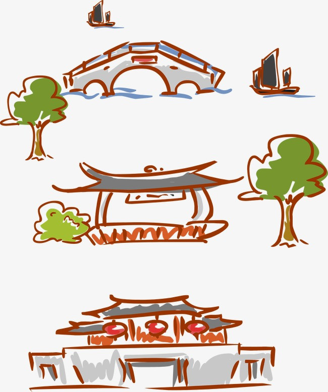 矢量日本建筑