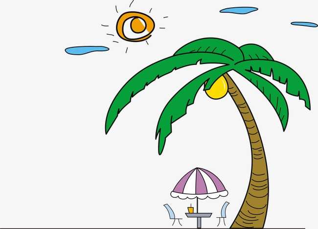 椰子树插画矢量