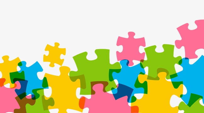 彩色拼块png素材-90设计