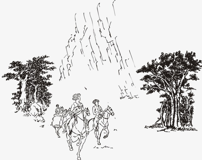 手绘茶马古道素材图片免费下载_高清卡通手绘psd_cnc娱乐_cnc娱乐平台