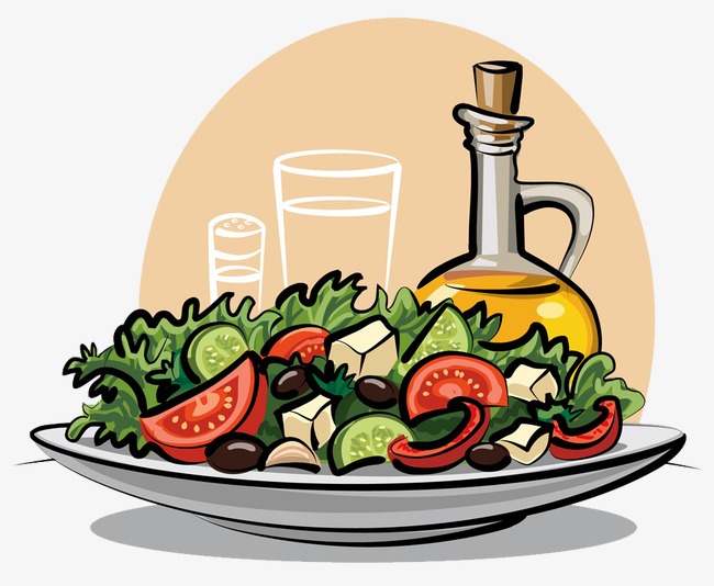 水果蔬菜沙拉卡通图