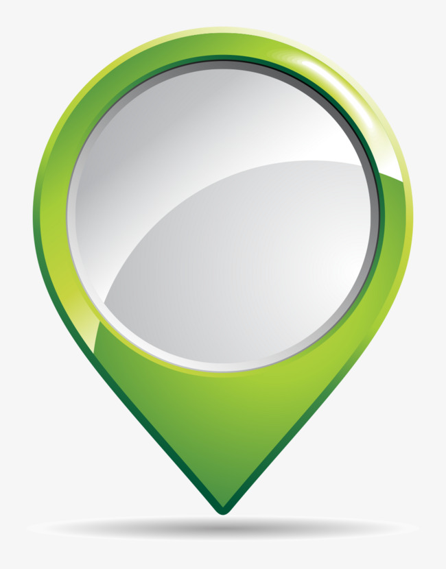 矢量标签渐变有质感绿色圆圈放大镜