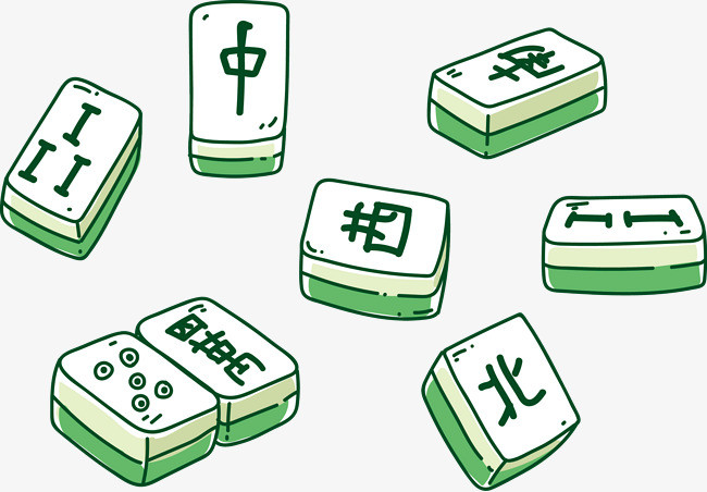 儿童节玩具麻将矢量图