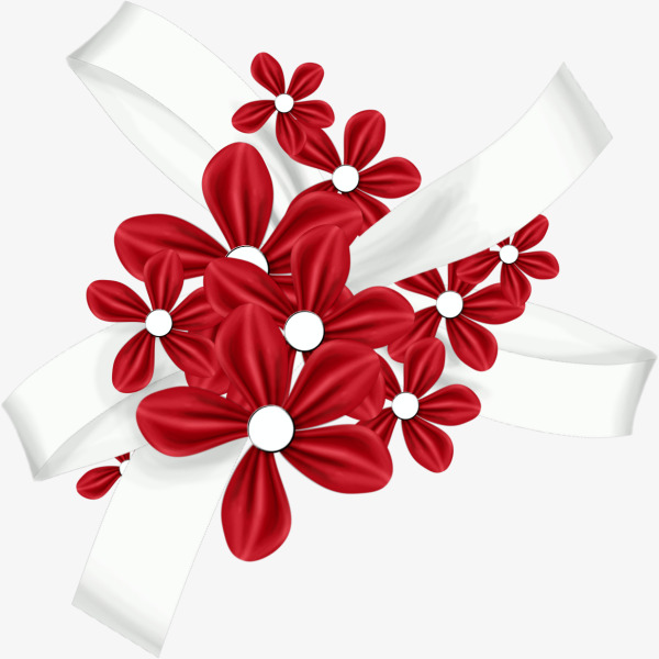 中国风大红花【免抠元素png】-90设计网