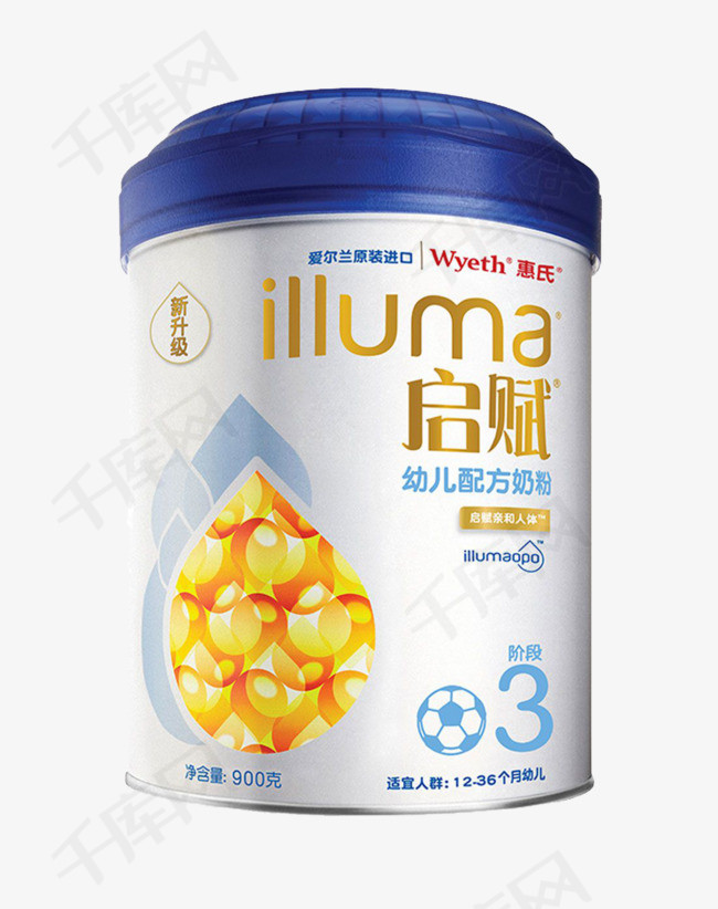 惠氏启赋3段幼儿配方奶粉素材图片免费下载_高清产品实物png_千库网