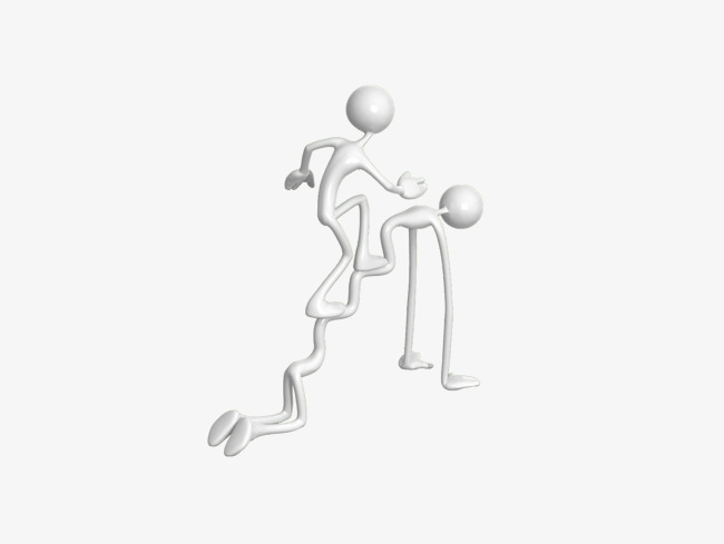 踩人梯的3d小人