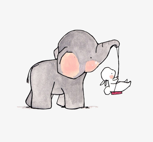 大象兔子荡秋千