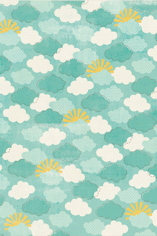 云彩重复背景png素材-90设计