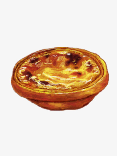 手绘蛋挞【高清产品实物png素材】-90设计