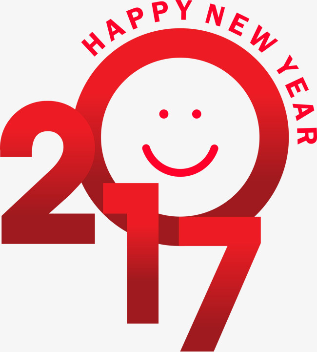 矢量红色微笑2017