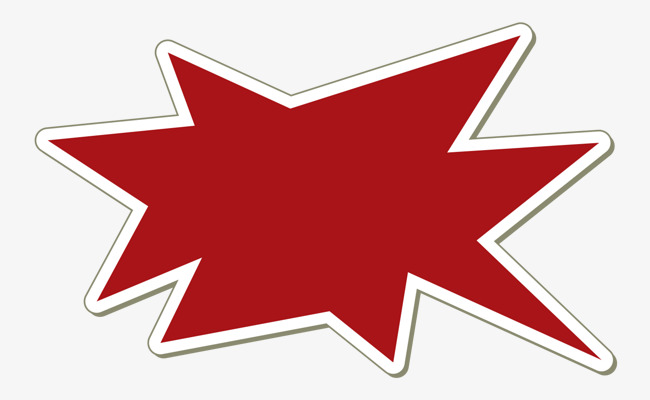 矢量红色标签不规则形状