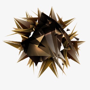 金属几何炫酷元素【高清png素材】-90设计