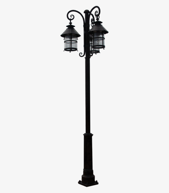 卡通矢量图路灯装饰插画海报背景元素