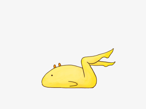 躺着蹬腿的小鸡