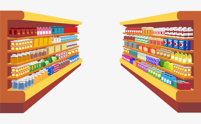 矢量超市货架