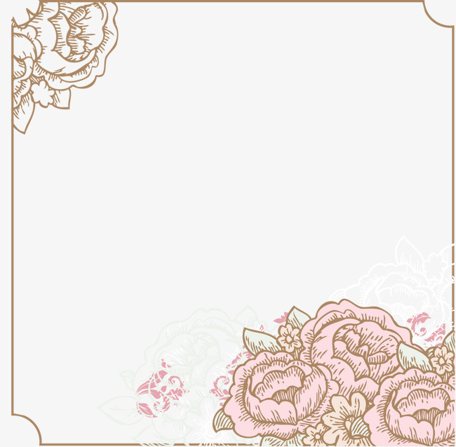 边框底纹_花卉边框png素材-90设计