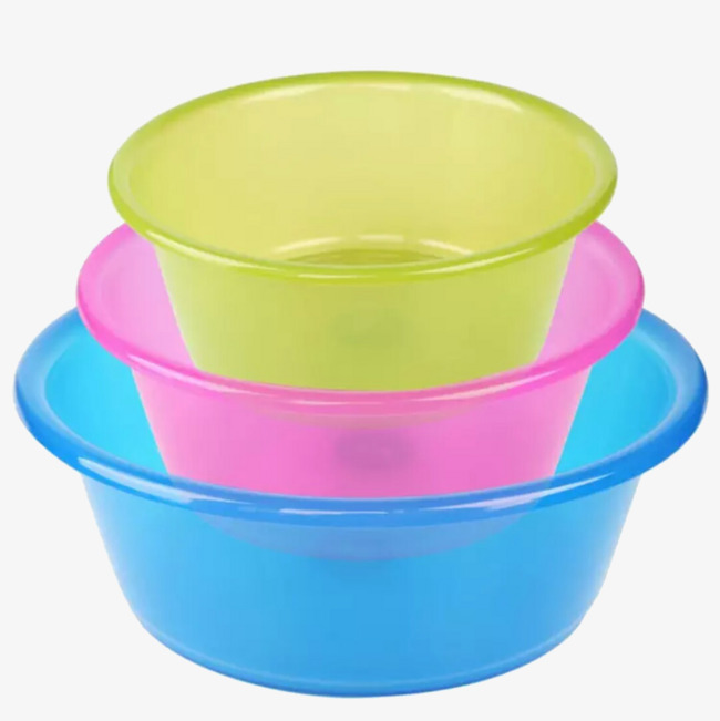 三个分开的盆子