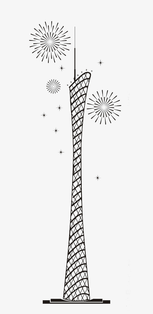 线条铁塔png素材-90设计