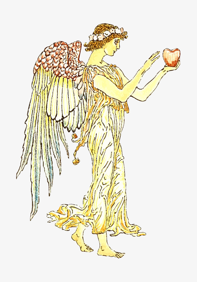 矢量天使png素材-90设计