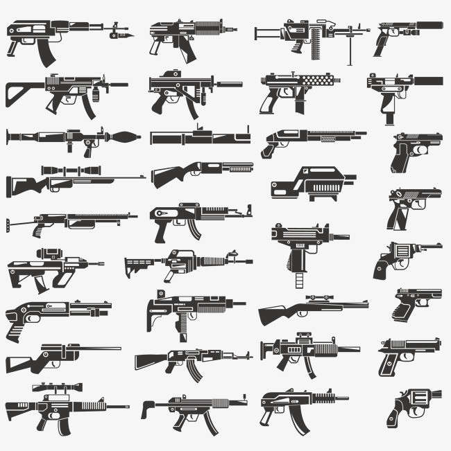 100种枪的画法图片