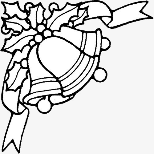 圣诞铃铛黑白图