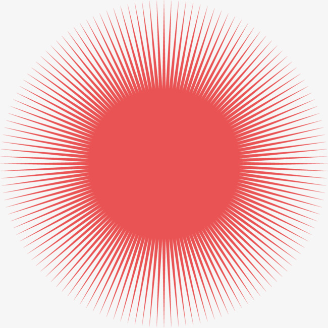 矢量红色圆形光芒