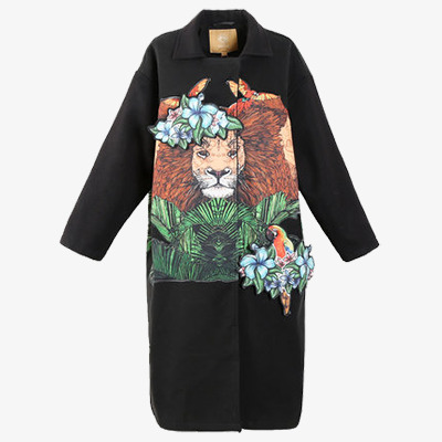 狮子印花外套