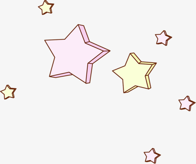 创意黄色多边形四边形四角星星星元素【免抠元素png】-90设计网