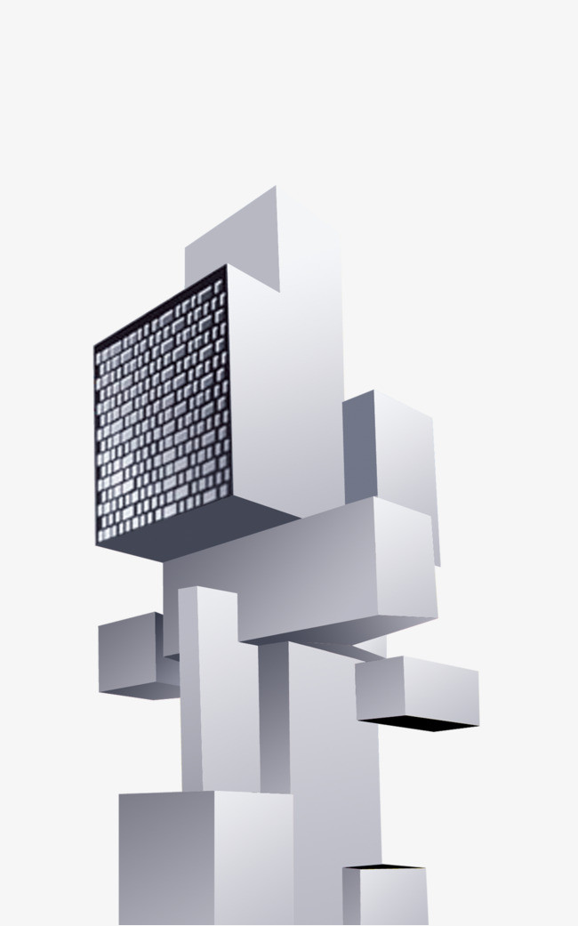 时尚方块造型png素材-90设计