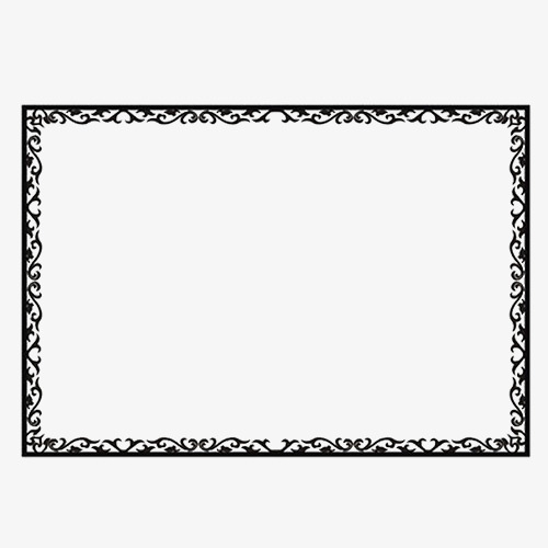 黑白经典边框素材