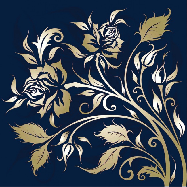 蔓藤花朵花纹免扣图片