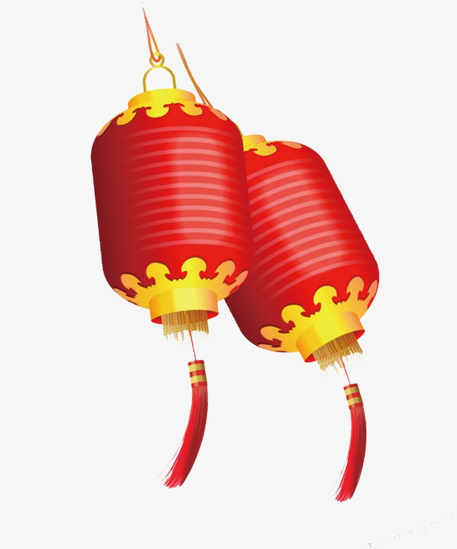 国潮装饰插画卡通灯笼红色小元素