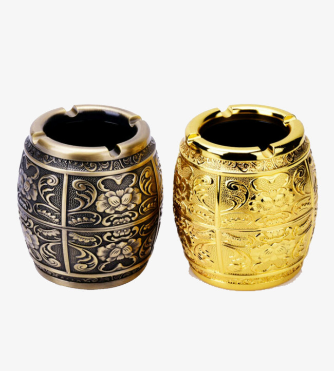 复古鼓形烟灰缸