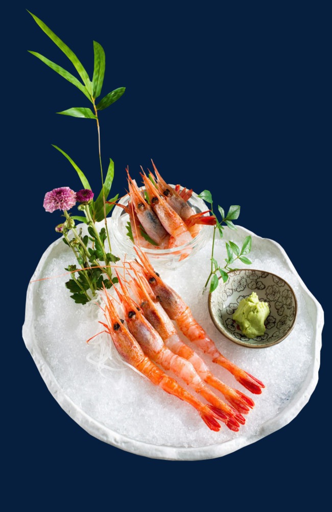 北极甜虾刺身