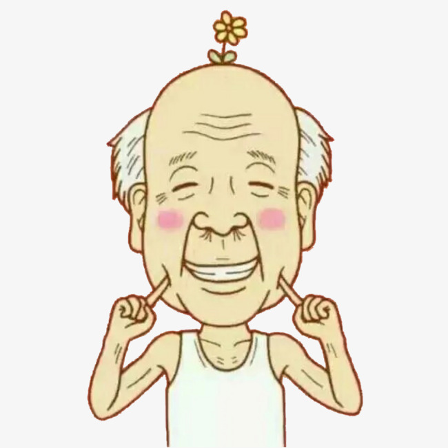 拿卡片的老爷爷