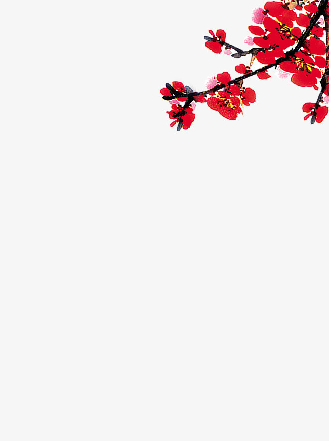 国画水墨梅花