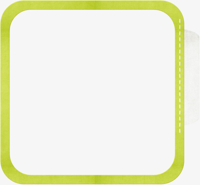 绿色圆角矩形标签