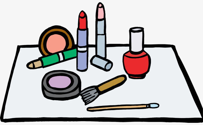 卡通手绘化妆品