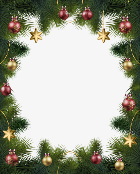 圣诞装饰相框png素材-90设计