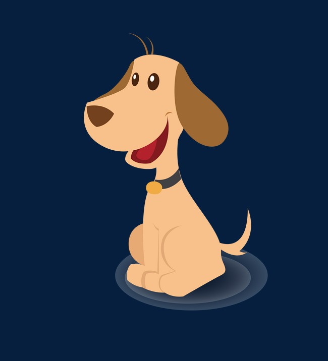 卡通矢量儿童玩具小狗