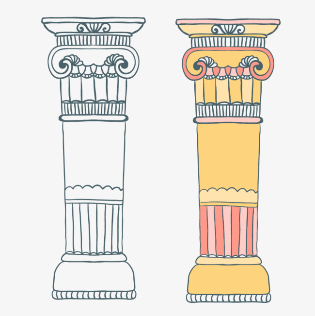 手绘欧式立柱