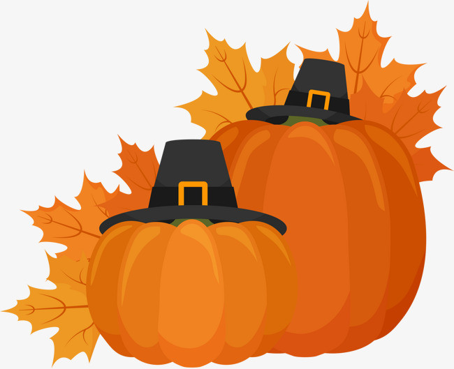 万圣节魔女与南瓜卡通主题插画