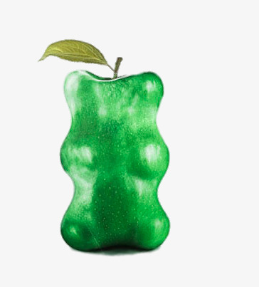 创意变形的青苹果