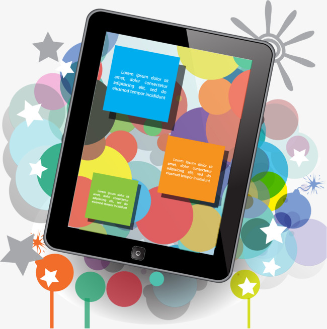 矢量手绘平板电脑