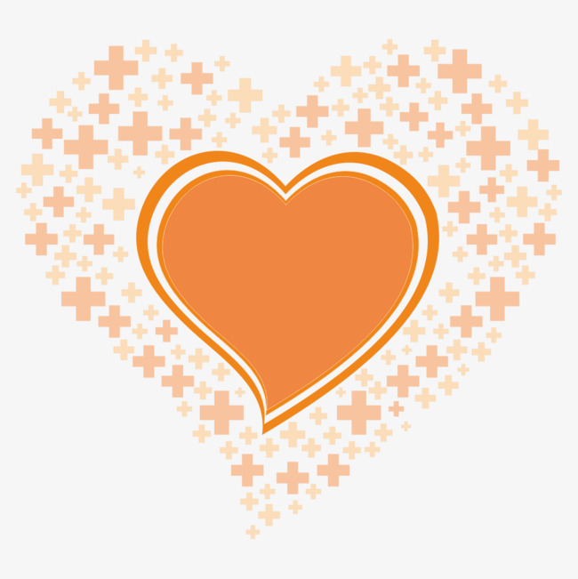 橙色爱心