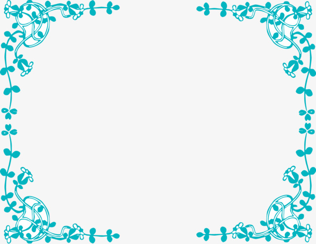 母亲节小清新绿色花藤装饰边框