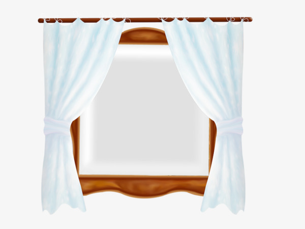 卡通窗户窗帘png素材-90设计