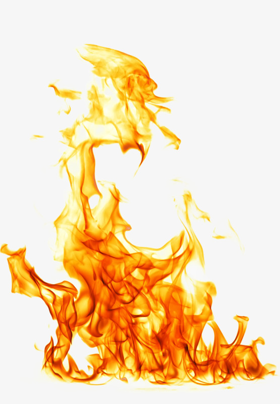 黄色大火苗火焰png